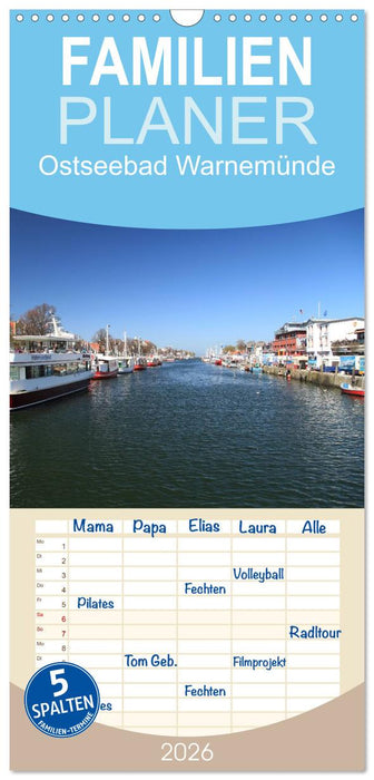 Ostseebad Warnemünde (CALVENDO Familienplaner 2026)