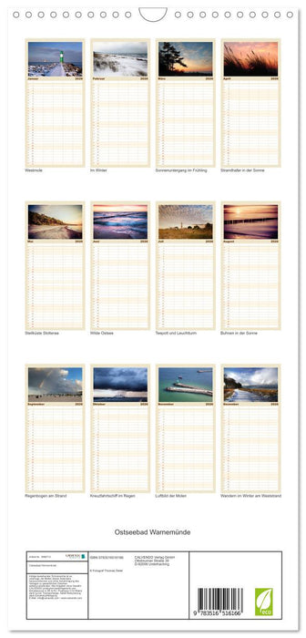 Ostseebad Warnemünde (CALVENDO Familienplaner 2026)