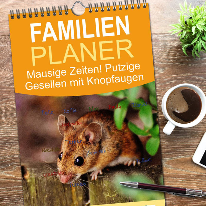 Mausige Zeiten! Putzige Gesellen mit Knopfaugen (CALVENDO Familienplaner 2026)