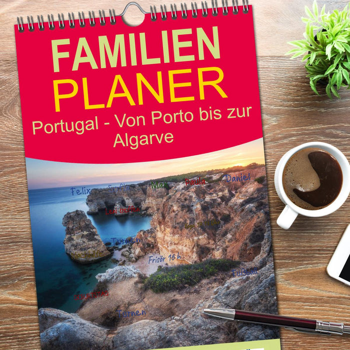 Portugal - Von Porto bis zur Algarve (CALVENDO Familienplaner 2026)
