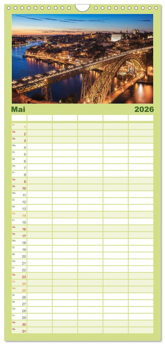 Portugal - Von Porto bis zur Algarve (CALVENDO Familienplaner 2026)