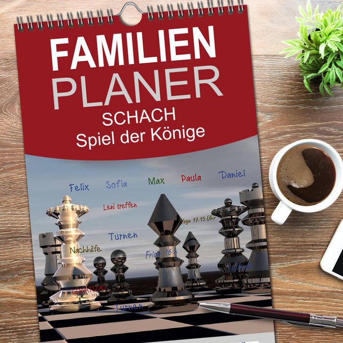 SCHACH - Spiel der Könige (CALVENDO Familienplaner 2026)