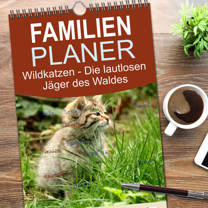 Wildkatzen - Die lautlosen Jäger des Waldes (CALVENDO Familienplaner 2026)