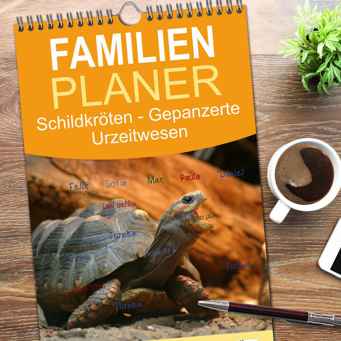 Schildkröten - Gepanzerte Urzeitwesen (CALVENDO Familienplaner 2026)