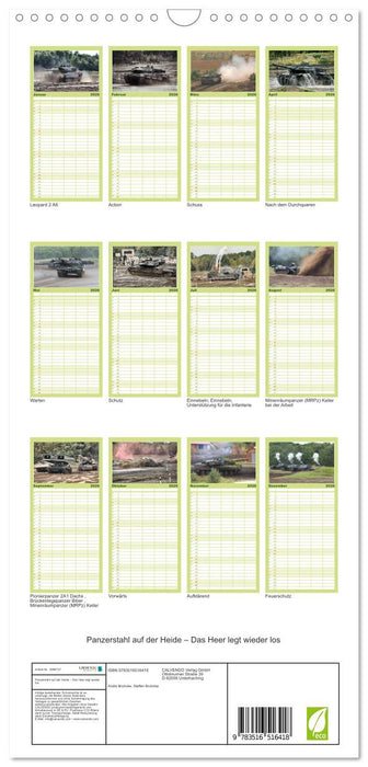 Panzerstahl auf der Heide – Das Heer legt wieder los (CALVENDO Familienplaner 2026)