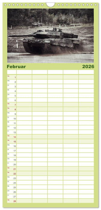 Panzerstahl auf der Heide – Das Heer legt wieder los (CALVENDO Familienplaner 2026)