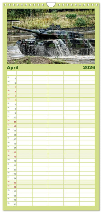 Panzerstahl auf der Heide – Das Heer legt wieder los (CALVENDO Familienplaner 2026)