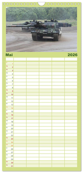 Panzerstahl auf der Heide – Das Heer legt wieder los (CALVENDO Familienplaner 2026)