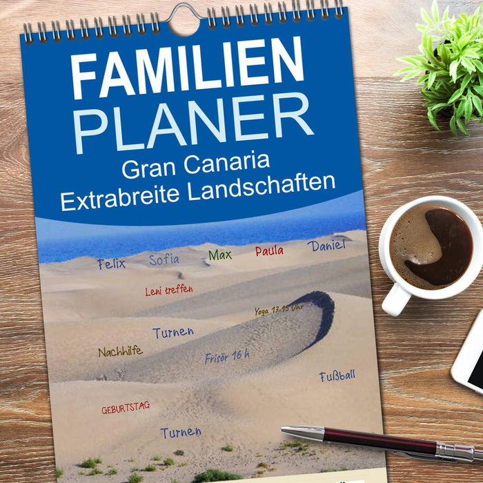Gran Canaria - Extrabreite Landschaften (CALVENDO Familienplaner 2026)