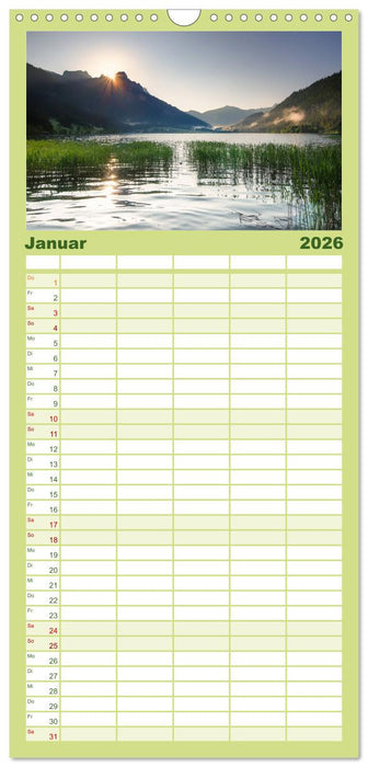 Bergwelten (CALVENDO Familienplaner 2026)