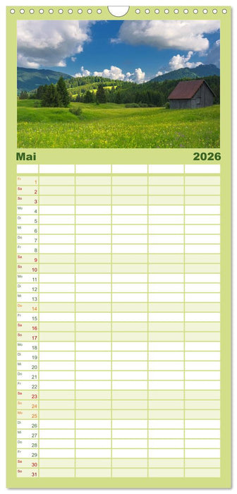 Bergwelten (CALVENDO Familienplaner 2026)