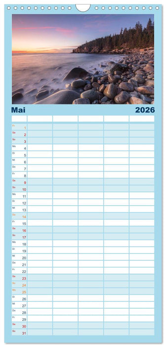 NEUENGLAND - Eine Reise durch den Nordosten der USA (CALVENDO Familienplaner 2026)