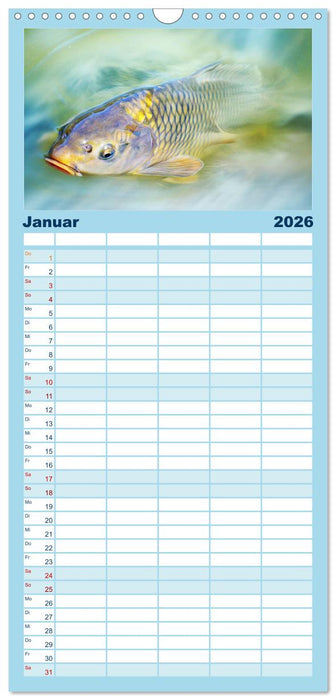 Fischwelt - Artwork (CALVENDO Familienplaner 2026)