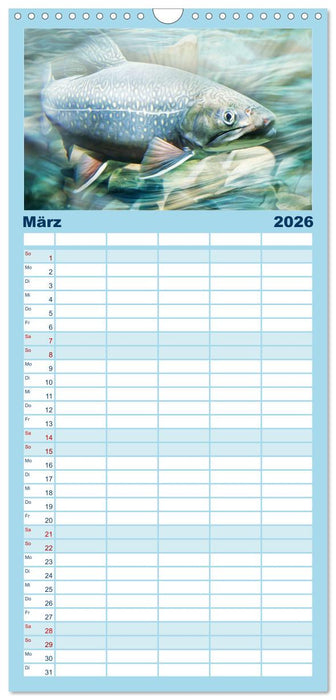Fischwelt - Artwork (CALVENDO Familienplaner 2026)