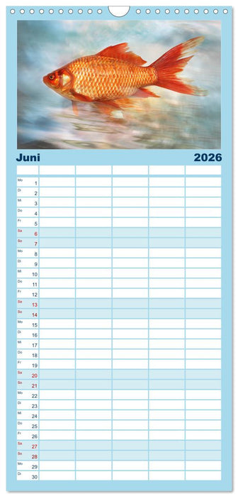 Fischwelt - Artwork (CALVENDO Familienplaner 2026)