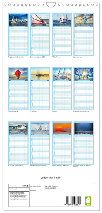 Leidenschaft Segeln (CALVENDO Familienplaner 2026)