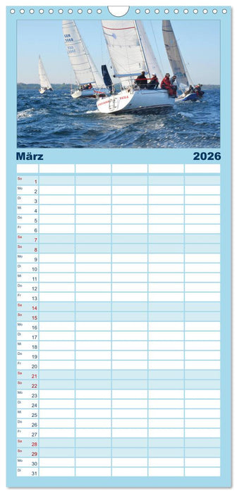 Leidenschaft Segeln (CALVENDO Familienplaner 2026)