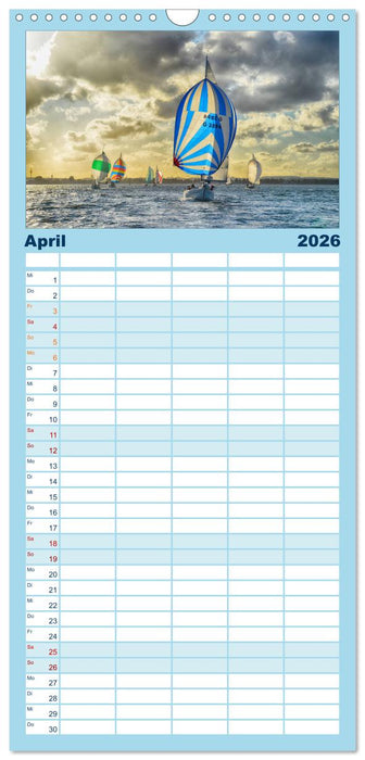 Leidenschaft Segeln (CALVENDO Familienplaner 2026)