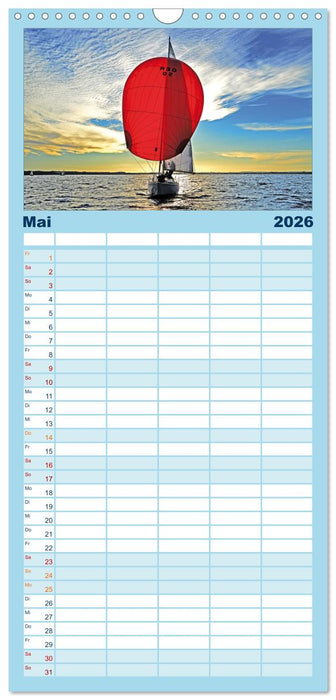 Leidenschaft Segeln (CALVENDO Familienplaner 2026)