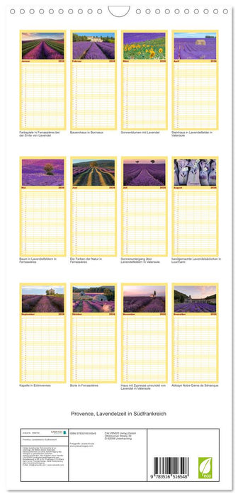 Provence, Lavendelzeit in Südfrankreich (CALVENDO Familienplaner 2026)