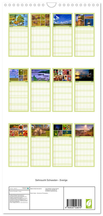 Sehnsucht Schweden - Sverige (CALVENDO Familienplaner 2026)