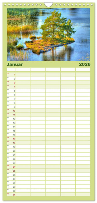 Sehnsucht Schweden - Sverige (CALVENDO Familienplaner 2026)