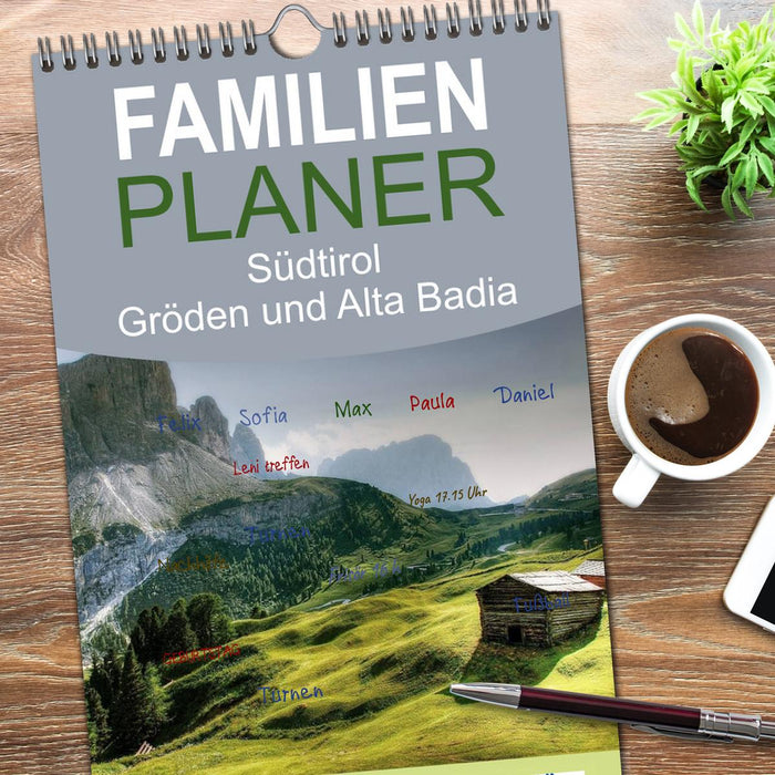 Südtirol - Gröden und Alta Badia (CALVENDO Familienplaner 2026)