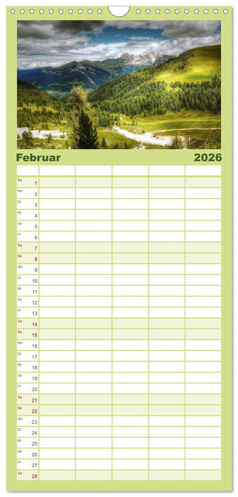 Südtirol - Gröden und Alta Badia (CALVENDO Familienplaner 2026)