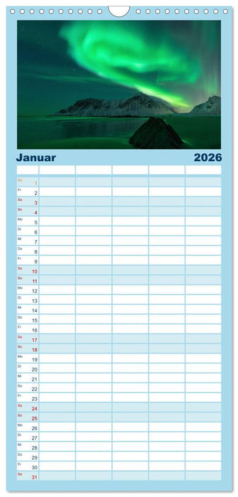 Magische Nächte - POLARLICHT (CALVENDO Familienplaner 2026)