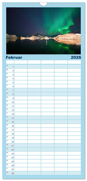 Magische Nächte - POLARLICHT (CALVENDO Familienplaner 2026)