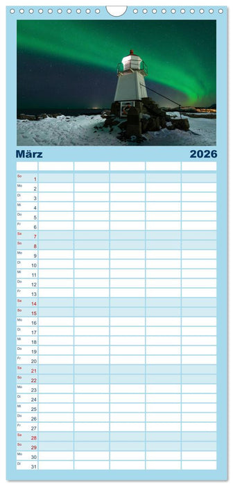 Magische Nächte - POLARLICHT (CALVENDO Familienplaner 2026)