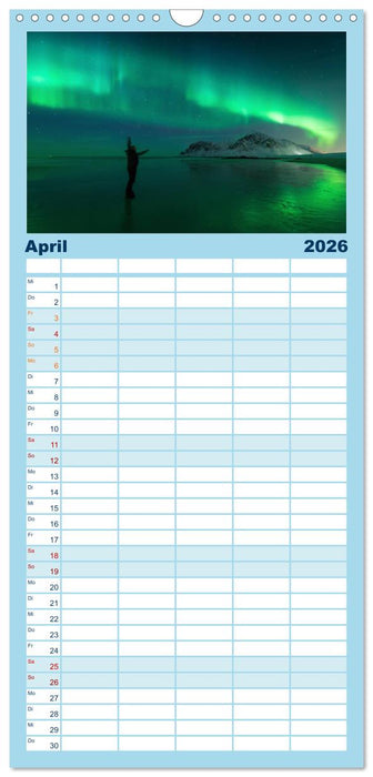 Magische Nächte - POLARLICHT (CALVENDO Familienplaner 2026)