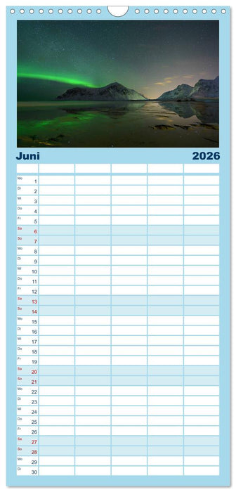 Magische Nächte - POLARLICHT (CALVENDO Familienplaner 2026)