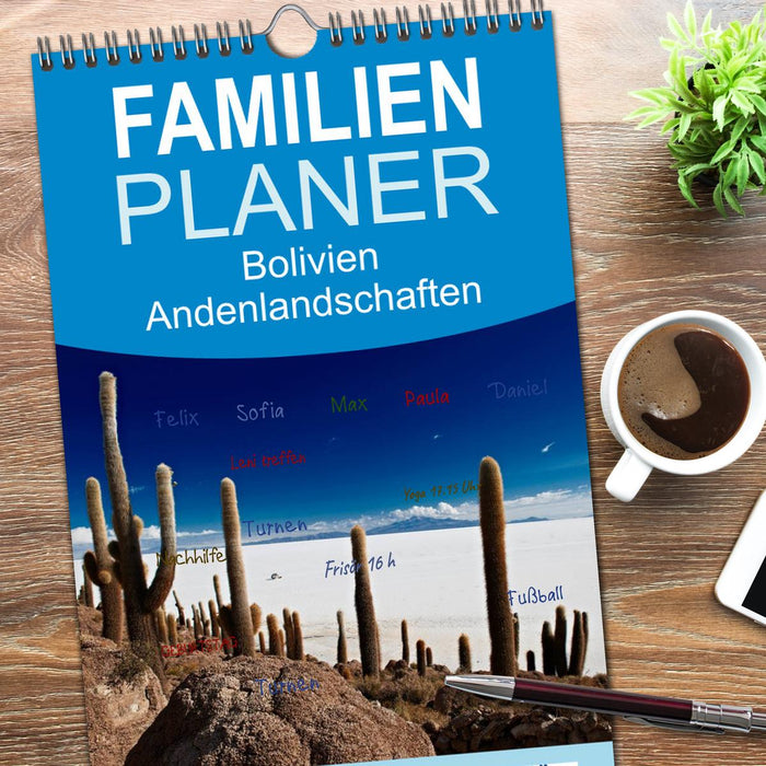 Bolivien Andenlandschaften (CALVENDO Familienplaner 2026)