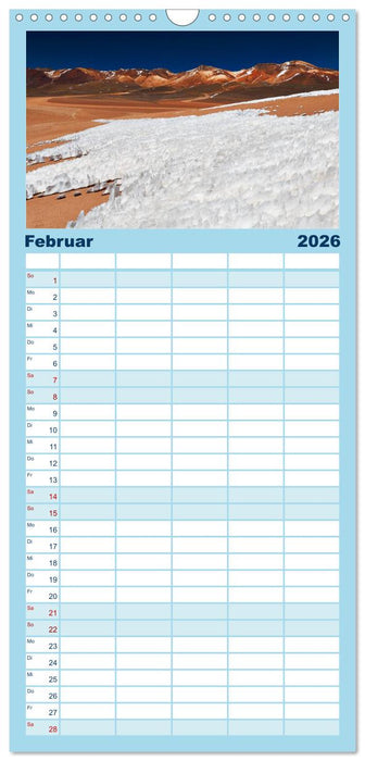 Bolivien Andenlandschaften (CALVENDO Familienplaner 2026)