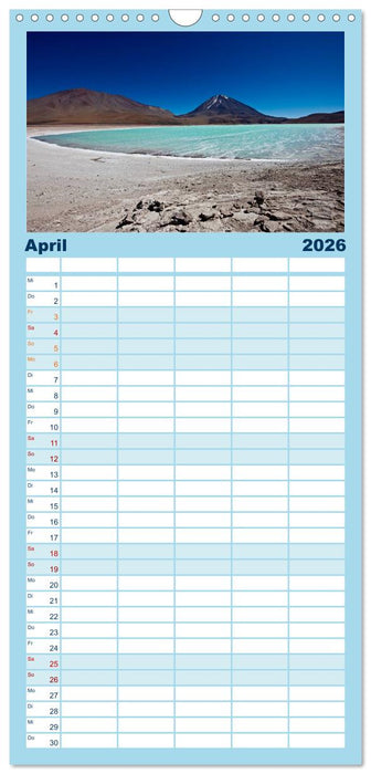 Bolivien Andenlandschaften (CALVENDO Familienplaner 2026)