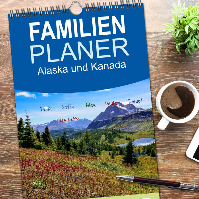 Alaska und Kanada (CALVENDO Familienplaner 2026)