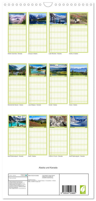 Alaska und Kanada (CALVENDO Familienplaner 2026)