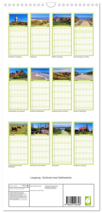 Langeoog - Schönste Insel Ostfrieslands (CALVENDO Familienplaner 2026)