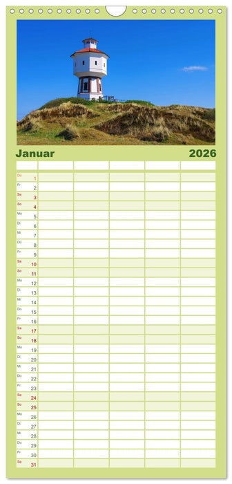 Langeoog - Schönste Insel Ostfrieslands (CALVENDO Familienplaner 2026)