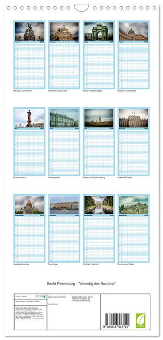 Sankt Petersburg - "Venedig des Nordens" (CALVENDO Familienplaner 2026)