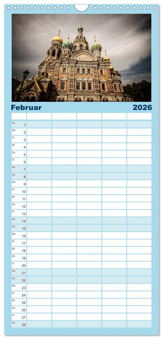 Sankt Petersburg - "Venedig des Nordens" (CALVENDO Familienplaner 2026)