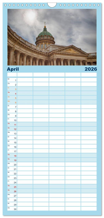 Sankt Petersburg - "Venedig des Nordens" (CALVENDO Familienplaner 2026)