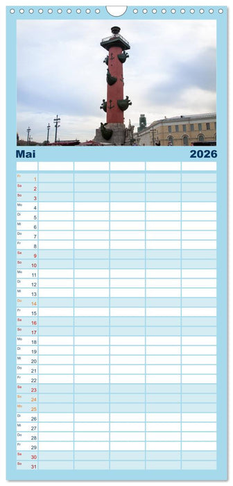 Sankt Petersburg - "Venedig des Nordens" (CALVENDO Familienplaner 2026)