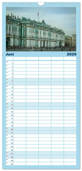 Sankt Petersburg - "Venedig des Nordens" (CALVENDO Familienplaner 2026)