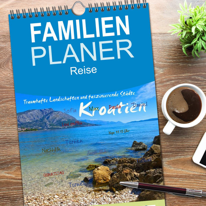 Kroatien - Traumhafte Landschaften und faszinierende Städte (CALVENDO Familienplaner 2026)