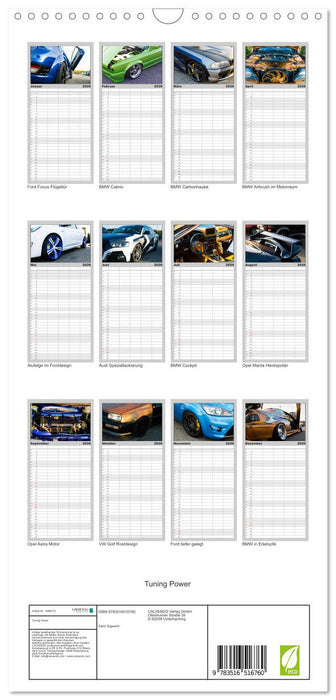 Tuning Power (CALVENDO Familienplaner 2026)