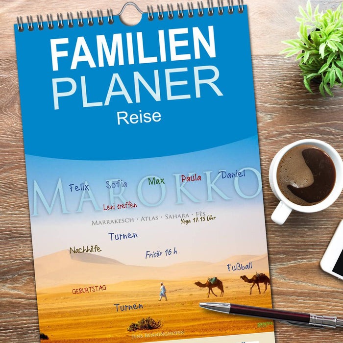 Marokko: Marrakesch, Atlas, Sahara, Fès (CALVENDO Familienplaner 2026)