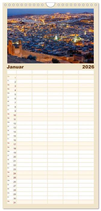 Marokko: Marrakesch, Atlas, Sahara, Fès (CALVENDO Familienplaner 2026)