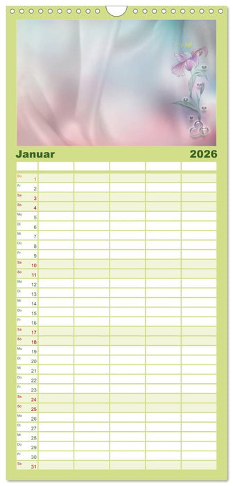 Liebe wird im Herzen geboren (CALVENDO Familienplaner 2026)